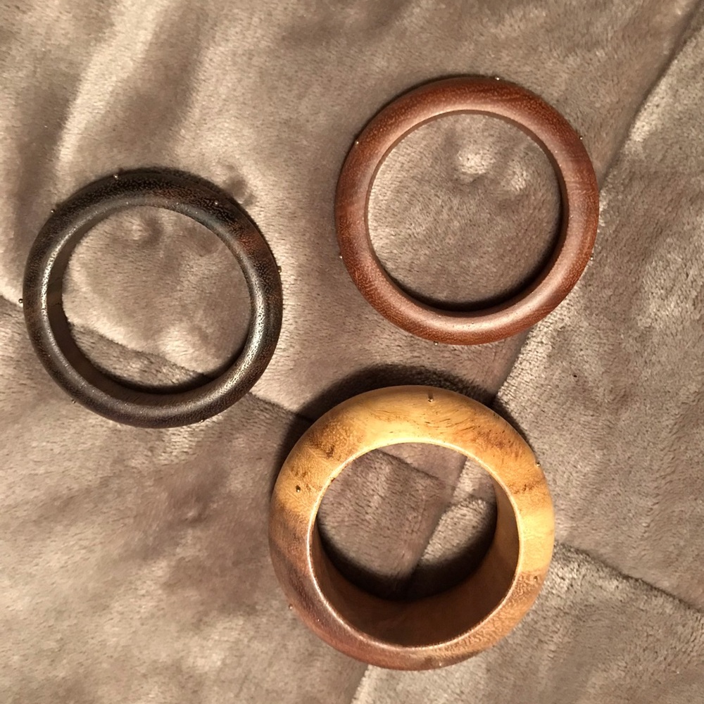 Wooden Bangle Set - Picture 3 of 3